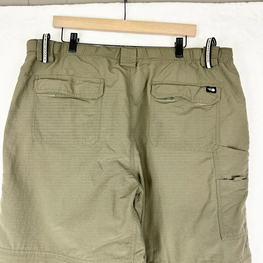 The North Face Men's Convertible Cargo Pants Size XL Green Hiking Outdoor
